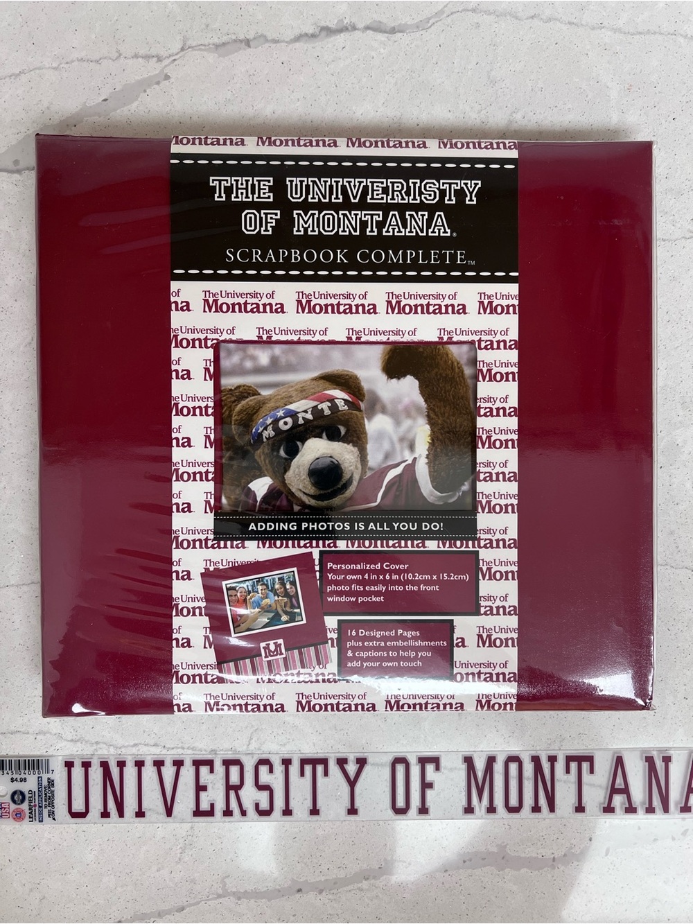 NEW, University of Montana SCRAPBOOK Missoula college and window decal cling